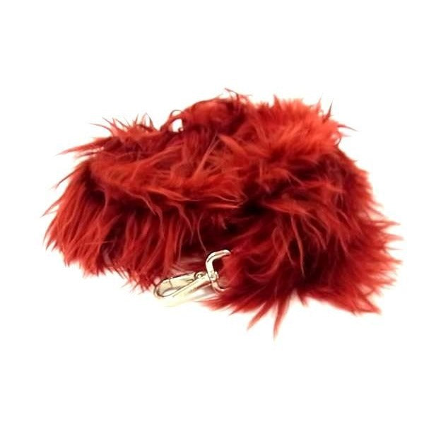 Fendi Strap You Fur And Leather Shoulder For Bag In Red