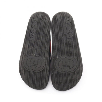 Gucci Sandals Web Stripe Cross Rubber Black — view 4