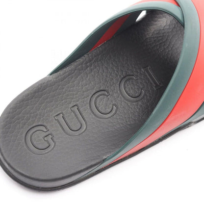 Gucci Sandals Web Stripe Cross Rubber Black — view 5