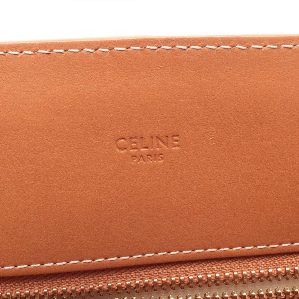 Celine Tote Small Vertical Cover Natural Brown Canvas Leather Ivory — view 4