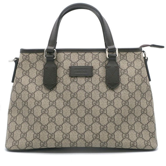 Gucci Tote Bag GG Supreme 429019.486628 Beige Brown Silver Hardware