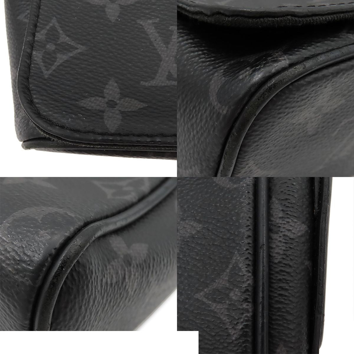 Louis Vuitton District PM NM Black Silver Monogram Eclipse Shoulder Bag — view 6