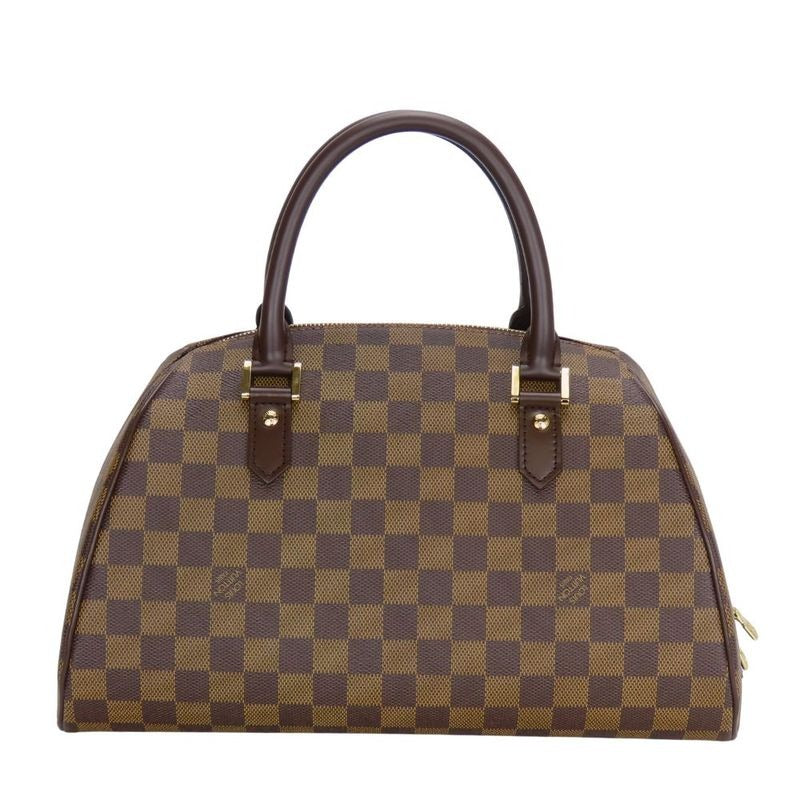 Louis Vuitton Handbag Rivera MM Damier Ebene Brown Gold Hardware Ladies