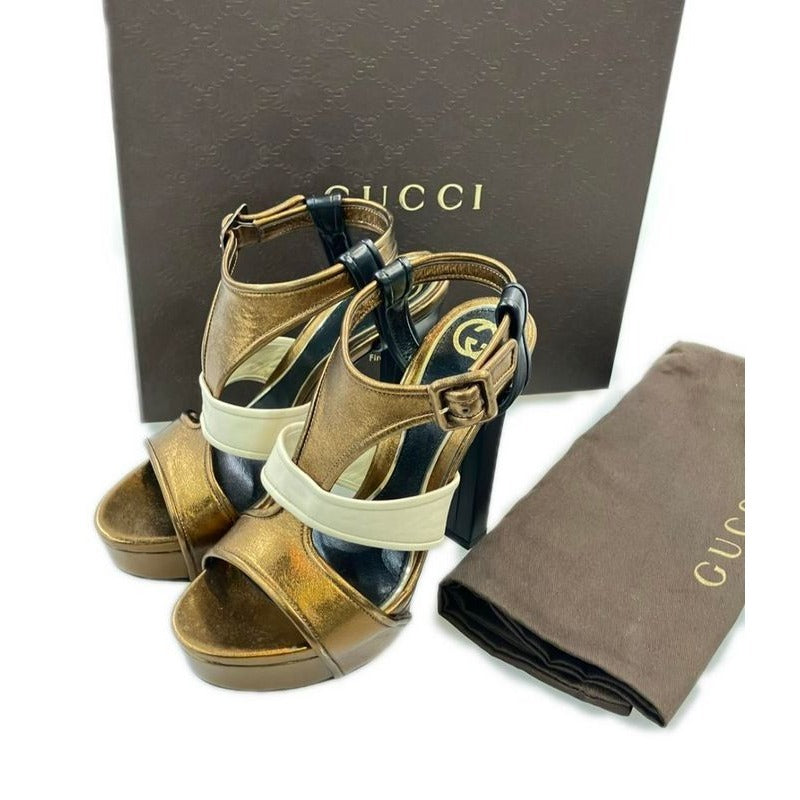 Gucci Leather Strap Sandals 36