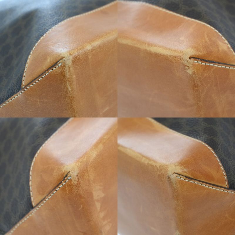 Celine Shoulder Tote Bag PVC Leather Brown 69ka948