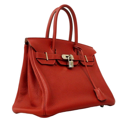 Hermes Handbag Birkin 30 Togo Rouge Vif Silver — view 2