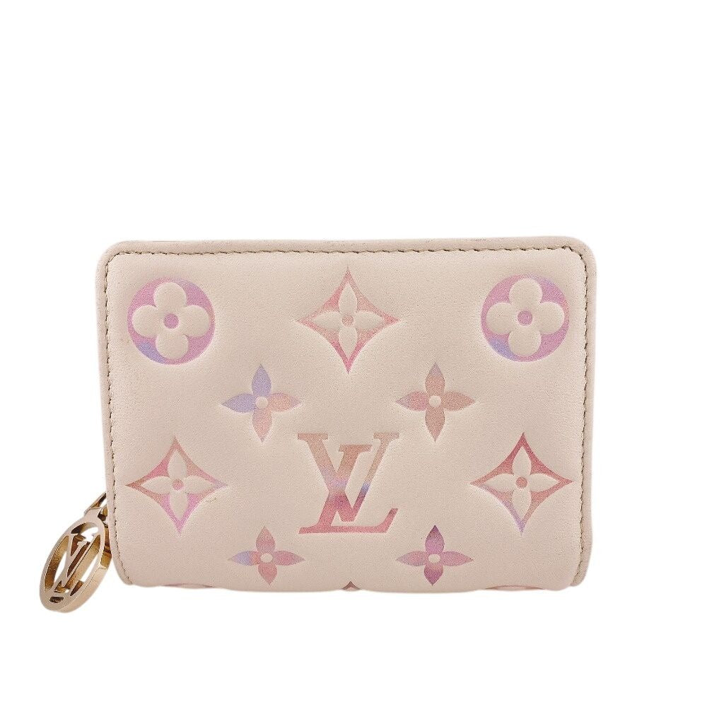 Louis Vuitton Portefeuille Monogram Empreinte Leather Bifold Wallet Pink