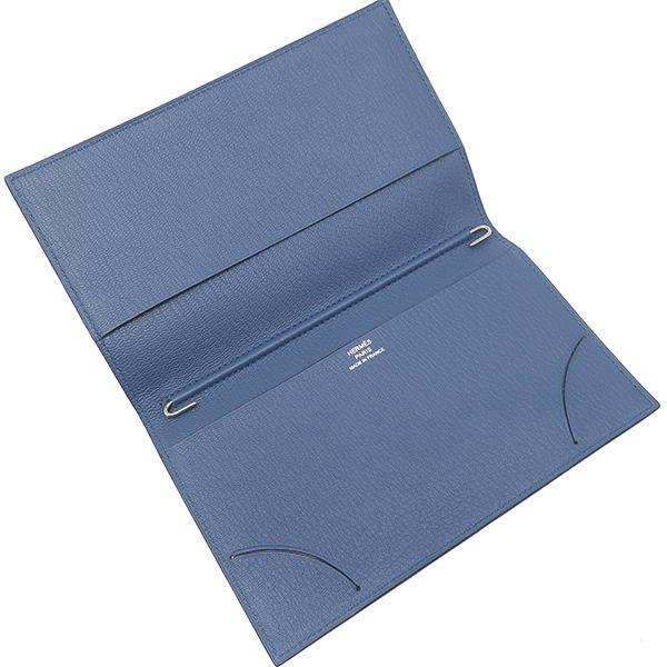 Hermes Notebook Cabas - Agenda Vision Chevre Blue Agathe Silver Hardware X