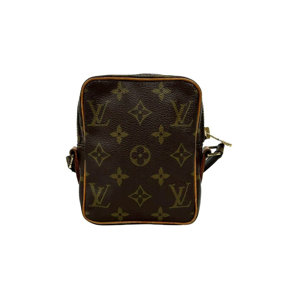 Louis Vuitton Vintage Mini Danube Monogram Leather Shoulder Bag Pochette Brown — view 3