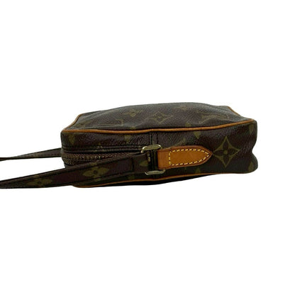 Louis Vuitton Vintage Mini Danube Monogram Leather Shoulder Bag Pochette Brown — view 5