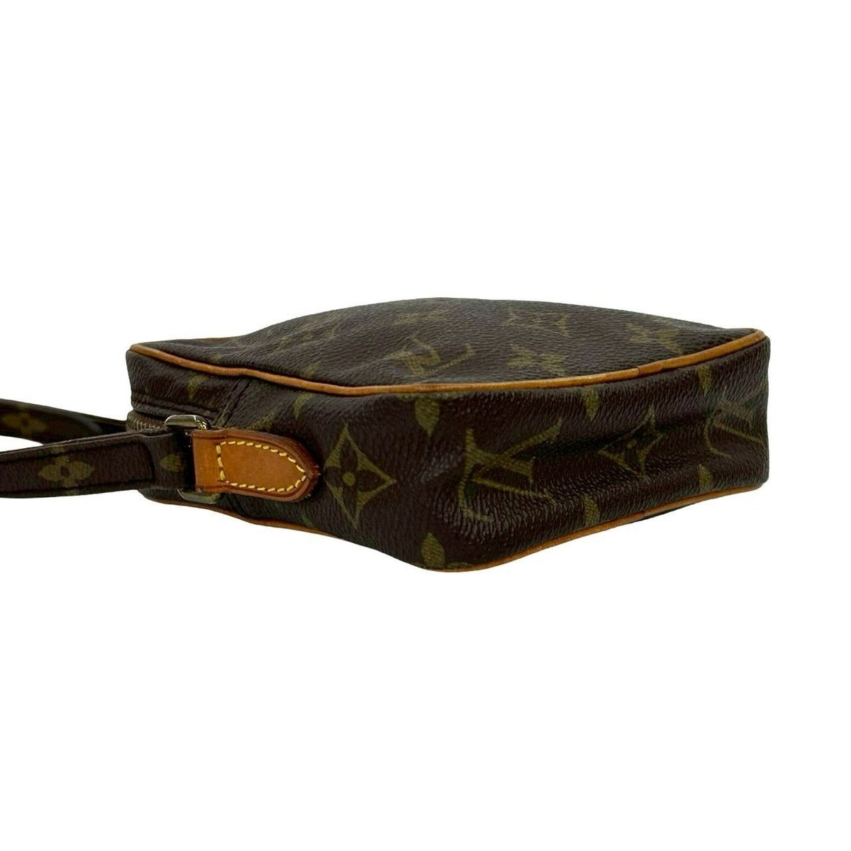 Louis Vuitton Vintage Mini Danube Monogram Leather Shoulder Bag Pochette Brown — view 7