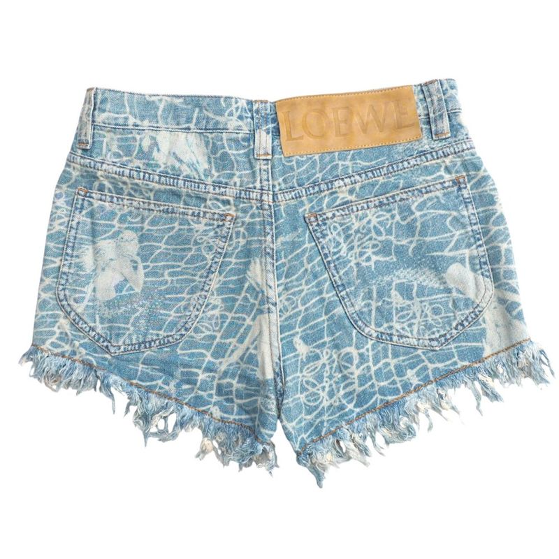 2022ssLoewe Mermaid Shorts Paulas Ibiza Shorts Size 36 Denim Mermaid