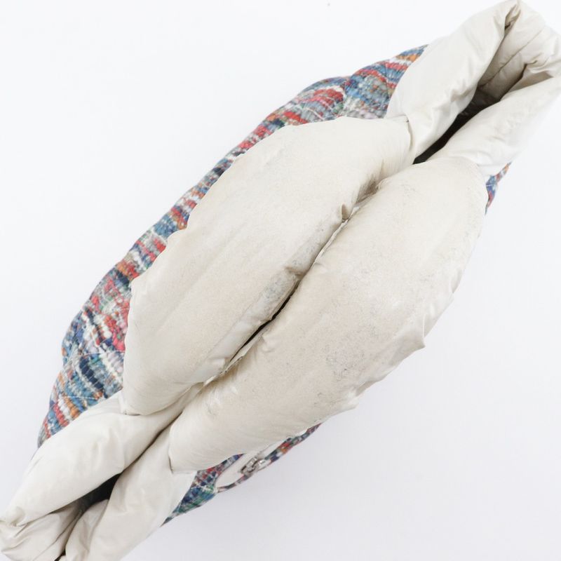 Chanel Coco Cocoon Tote Small Tweed Print Reversible A48610 Nylon White/multicol