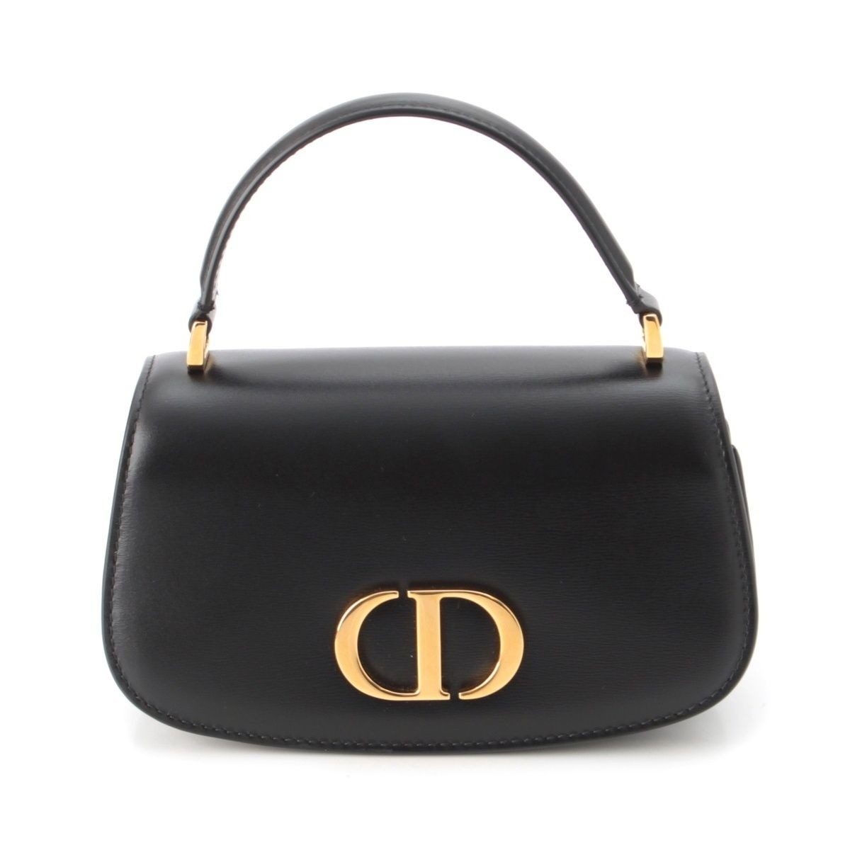 Dior 30 Montane Avenue Calf Leather 2-Way Shoulder Handbag Black