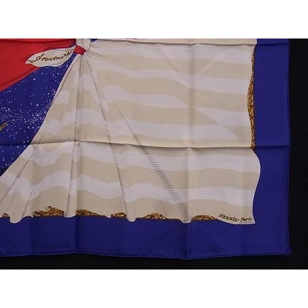 Hermes Scarf Carre 90 Multicolor Silk Souvenirs de Paris Memories — view 3