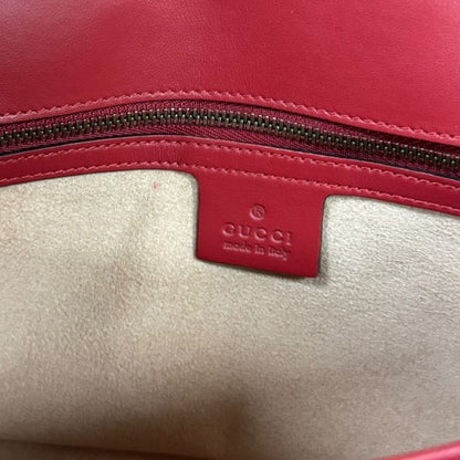 Gucci GG Marmont Shoulder Bag Leather 443497 Red Ladies Gucci  Gucci