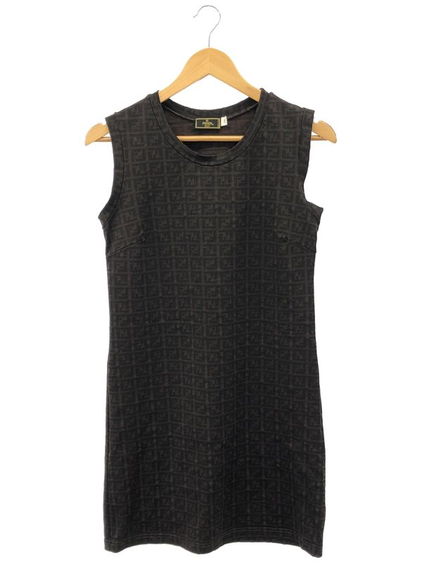 Fendi Zucca Pattern Sleeveless Dress Women Brown 44