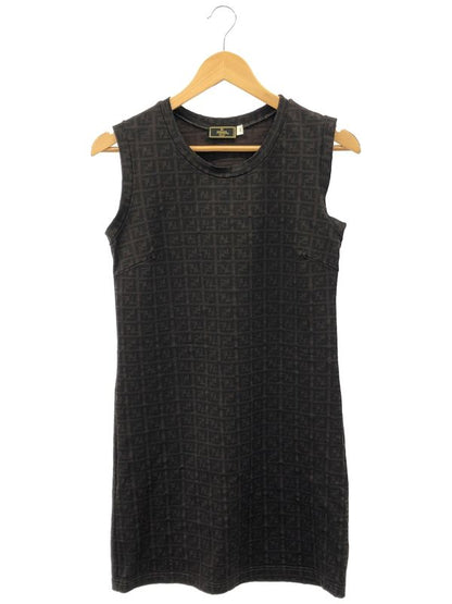 Fendi Zucca Pattern Sleeveless Dress Women Brown 44