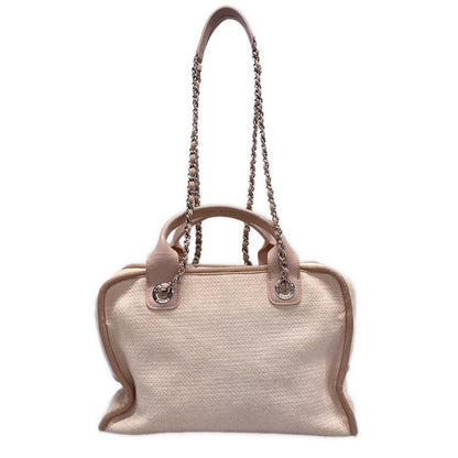 Chanel Shoulder Bag Deauville Beauring Bag Pink Chain Shoulder/2way/silver