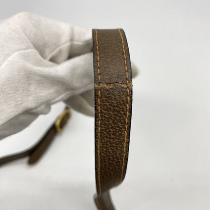 Gucci Old Gucci 89 02 Shoulder Bag GG Supreme Sherry Line Beige Brown Ladies