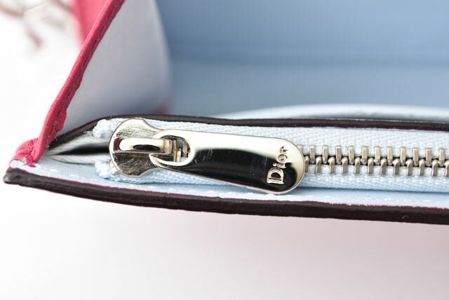 Christian Dior Wallet Christian Dior Long Wallet Diorissimo Bicolor Rose Pink