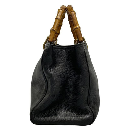 Gucci Bamboo Shopper Tote Bag 323660 Black Leather