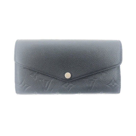 Louis Vuitton Monogram Empreinte Portefeuille Sarah Long Wallet Black
