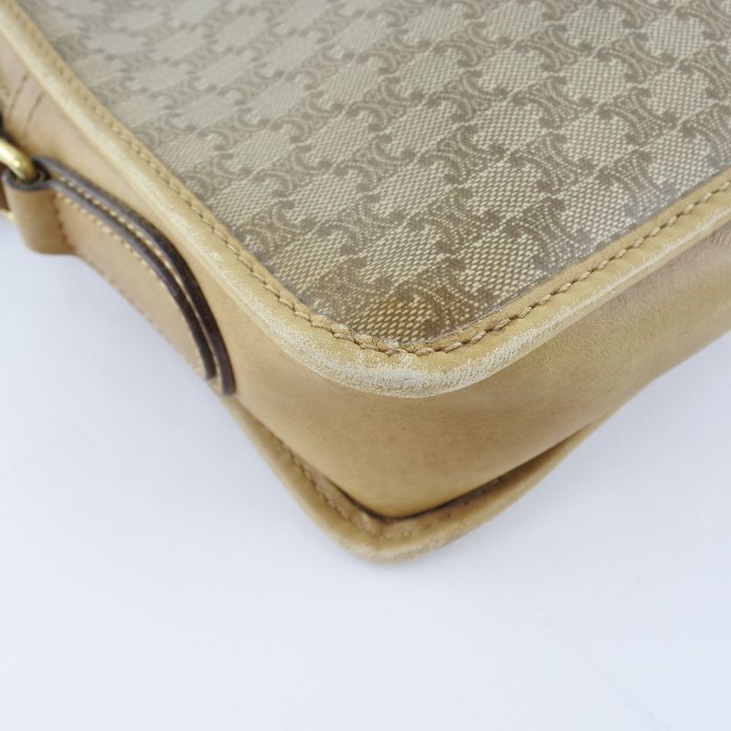 Celine Macadam PVC Brown Women's Shoulder Bag