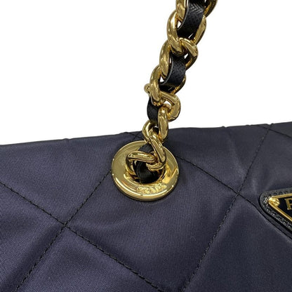 Prada Shoulder Bag - 1bg467 Navy Chain Shoulder/gold Hardware /re-edition 1995