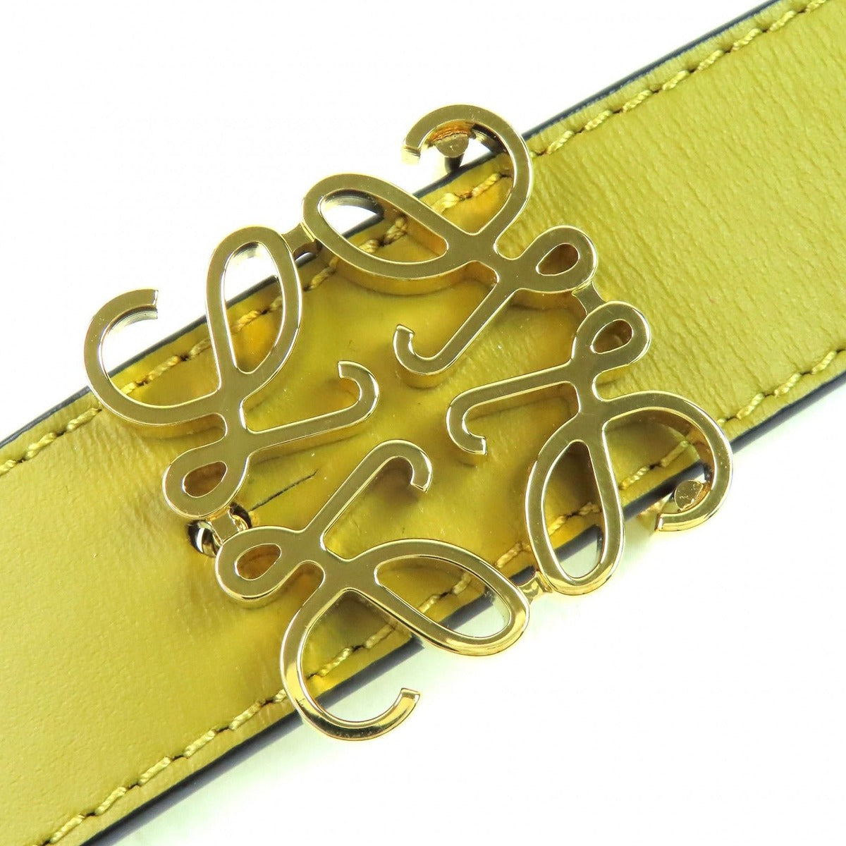 Loewe Anagram Buckle Leather Belt — view 4