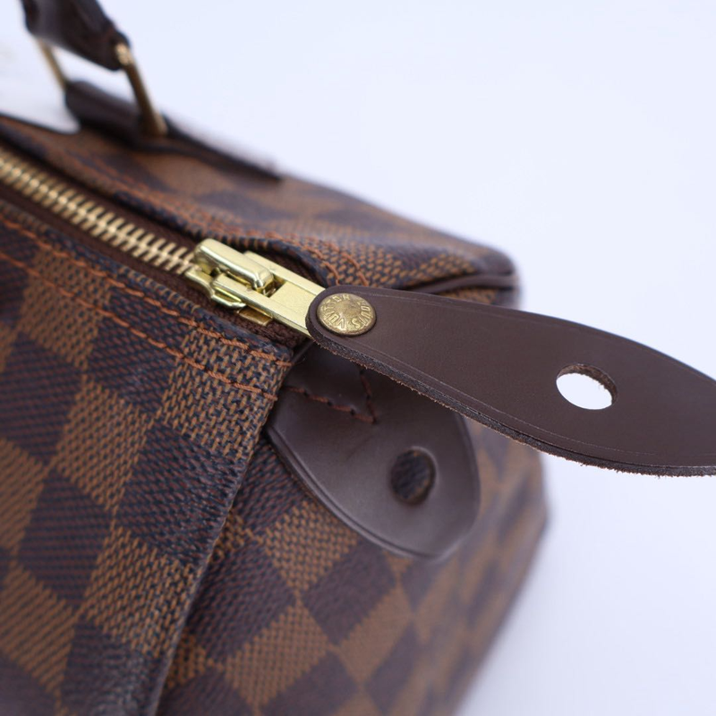 Louis Vuitton Damier Speedy 30 Hand Bag Ebène N41531 Brown Gold Hardware Speedy