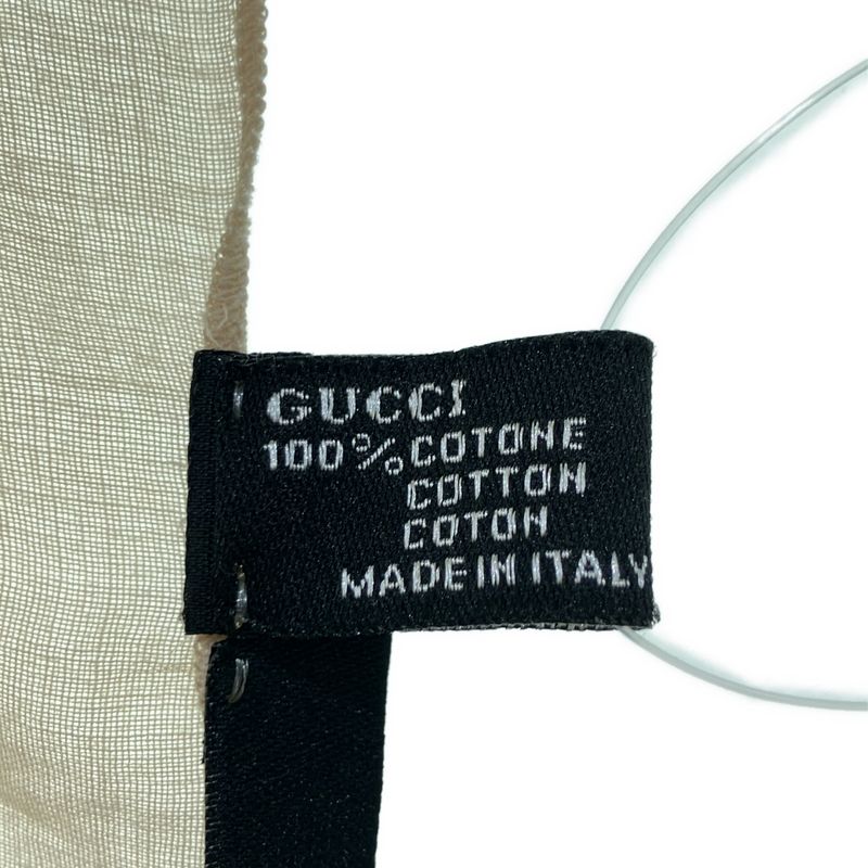 Gucci Flower Cotton Scarf Beige