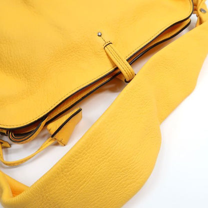 Celine Shoulder Bag 162863 Leather 1028 Yellow Cadena Celine