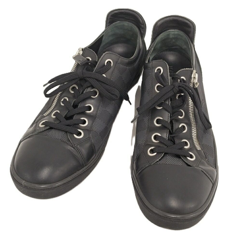 Louis Vuitton Aventure Sneakers Side Zip 8.5 Damier Graphite