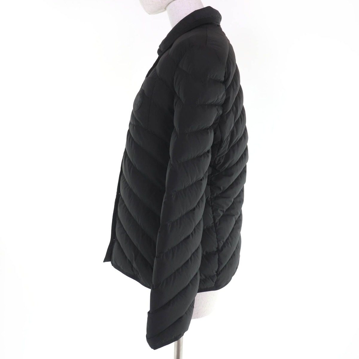 Hermes Logo Rubber Patch Series Button Down Jacket Black 40 — view 2