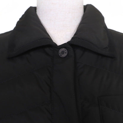 Hermes Logo Rubber Patch Series Button Down Jacket Black 40 — view 4
