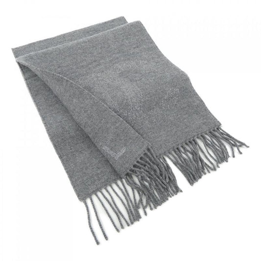 Chanel Grey Knitted Wool Muffler Scarf