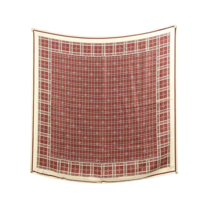 Gucci Maroon and Ivory Printed Scarf