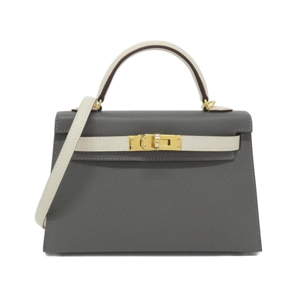 Hermes Mini Kelly 2 Bag Gris Meyer