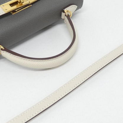 Hermes Mini Kelly 2 Bag Gris Meyer — view 5