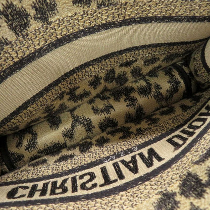 Christian Dior Book Tote Mini Leopard Canvas Beige Handbag 0760 Christian Dior