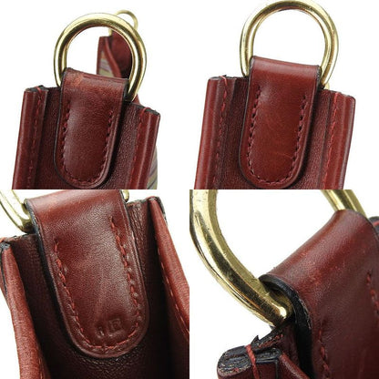 Hermes Shoulder Bag Shoulder Evelyne 1PM □F Engraved Vibrato Bordeaux Leather