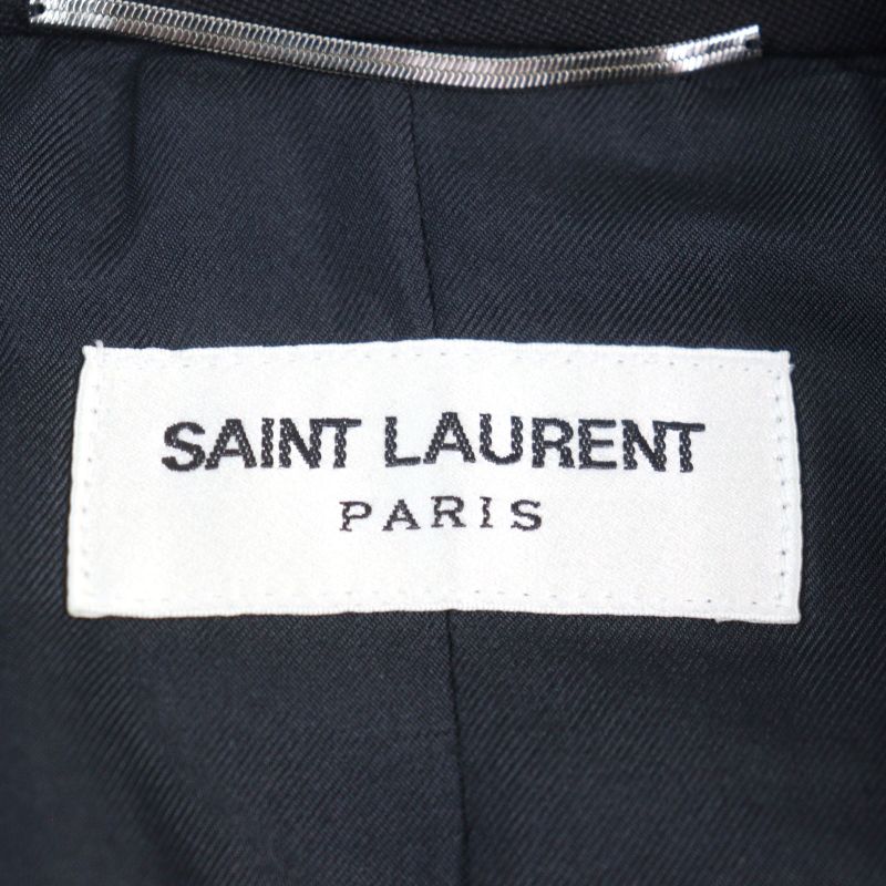 Saint Laurent Paris 2014 326807 100% Wool Eddy Period Peaked Lapel Walnut