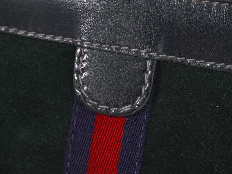 Authentic Gucci Parfums Gucci Parfums Sherry Line Suede Leather Clutch Bag