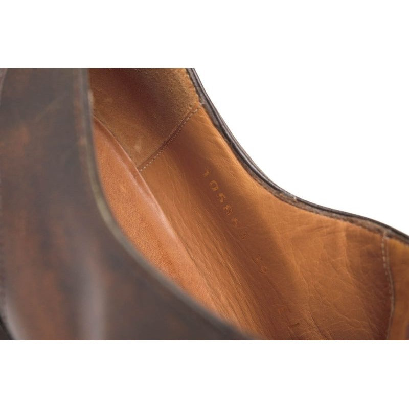 Gucci Shoes Business Men Leather Dark Brown Antique Dyed — view 8