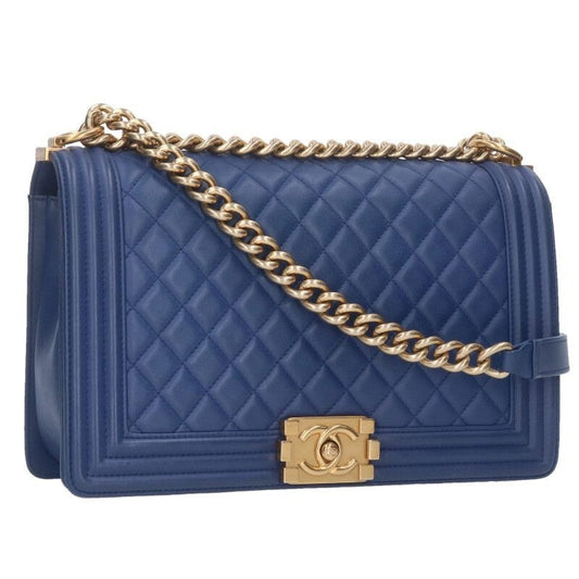 Chanel Boy 28 Lambskin Chain Shoulder Bag