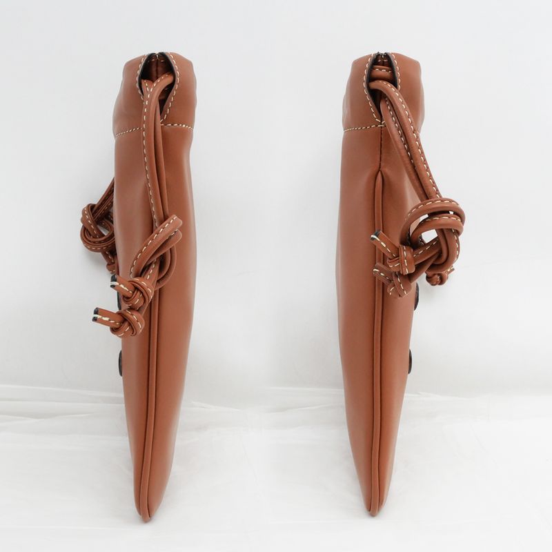 Celine Drawstring Mobile Pouch Shoulder Bag Cuill Triomphe Tan Brown