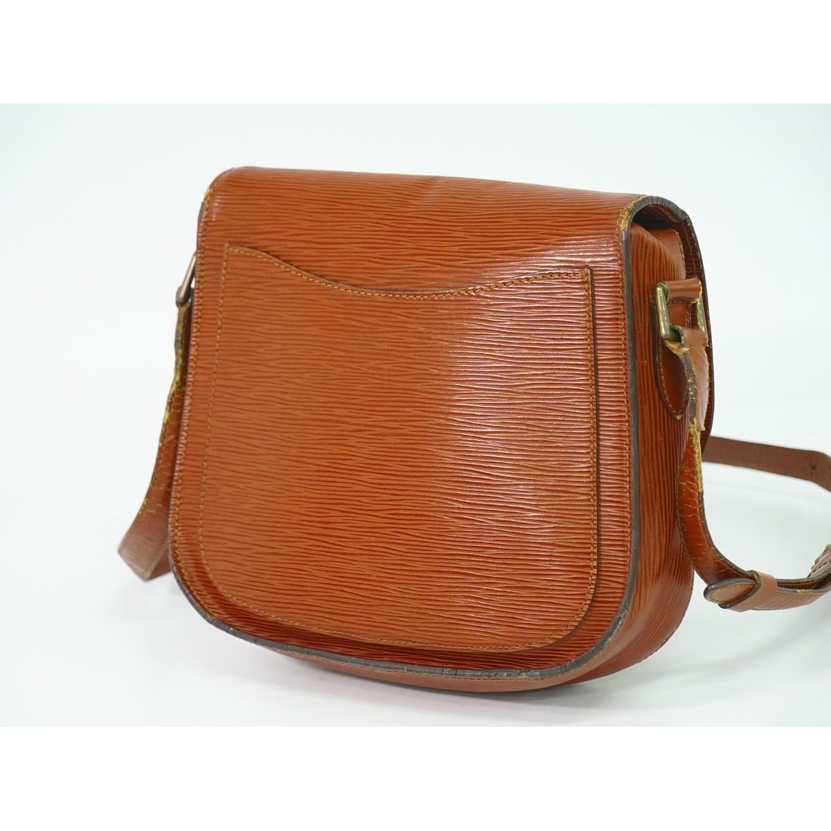 Louis Vuitton LV Saint Cloud Epi Leather Shoulder Bag Pochette Kenya Brown — view 2