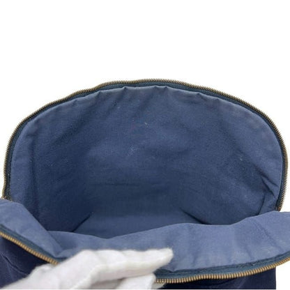 Hermes Pouch GM Navy Bolide Clutch Bag Cotton — view 5