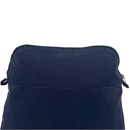 Hermes Pouch GM Navy Bolide Clutch Bag Cotton — view 7